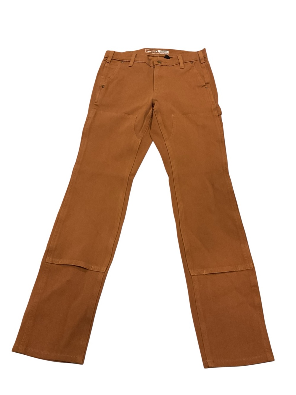 Carhartt Rugged Flex Relaxed Fit Double Front Work Pants Brown 10 R